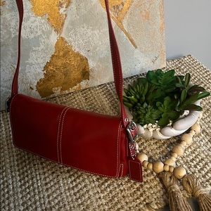Red Leather Coach Purse